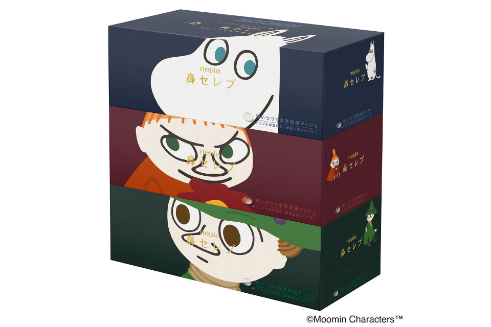ネピア鼻セレブテイシュ3個パック　ムーミン企画品