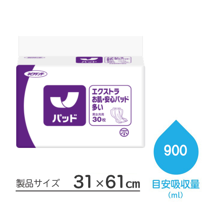 ネピアテンダー エクストラ お肌・安心パッド 多い 男女共用 超ロング ケース販売】ネピアテンダー エクストラお肌・安心パッド 多い 30枚×4