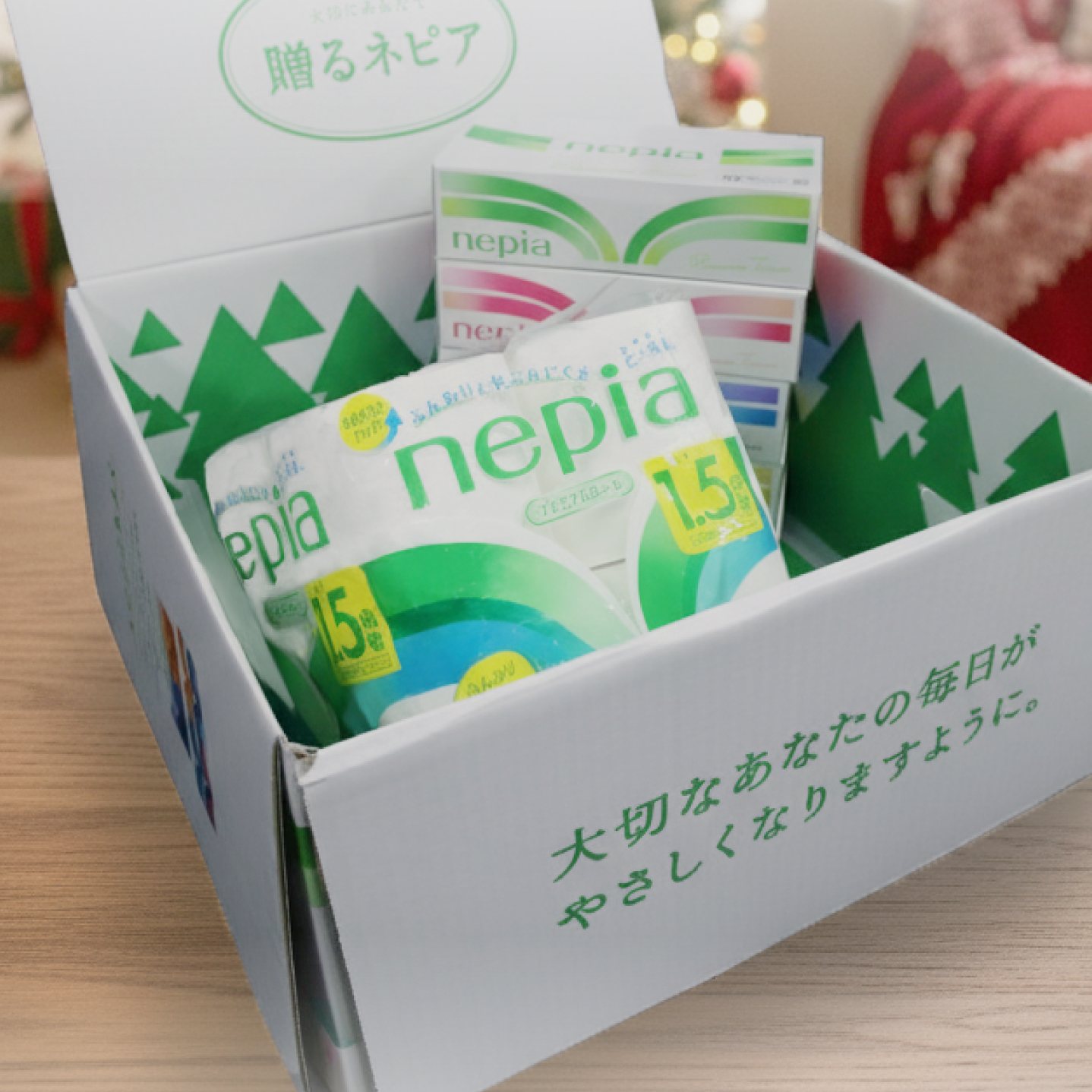 ＊ 12/24 クリスマスイブにお届け ＊ 大切な人への想いを届ける『贈るネピア』(数量限定ギフトセット）