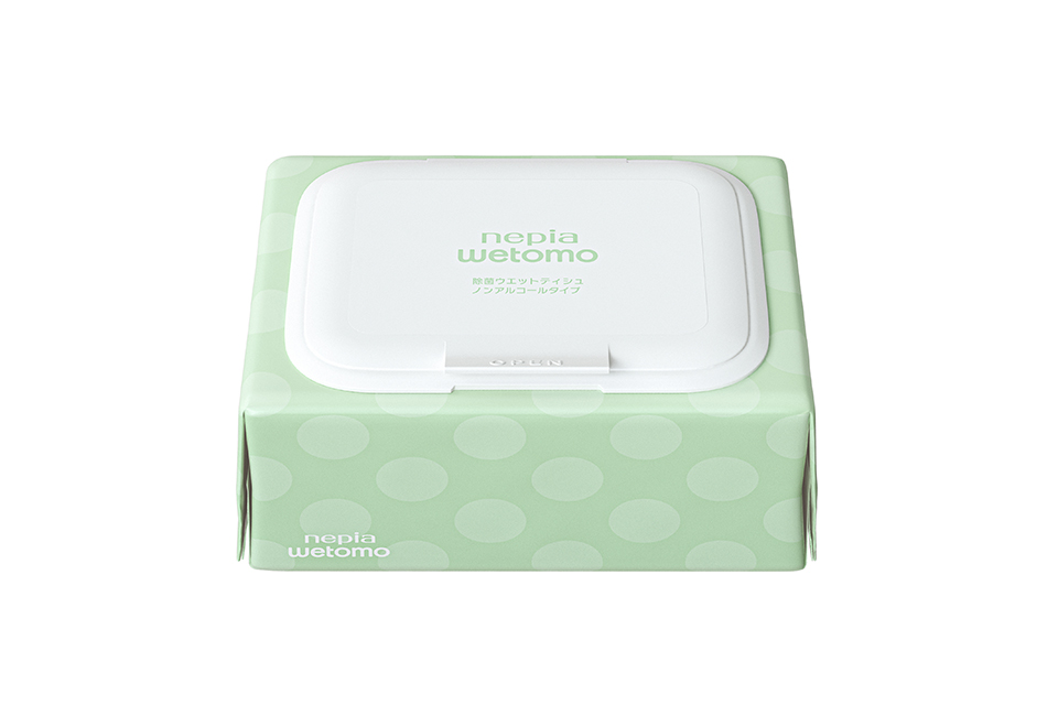 【ケース販売】ネピアwetomo除菌ウエットティシュノンアルコールタイプ50パック