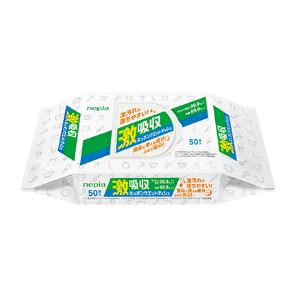 ネピア　激吸収キッチンウエットティシュ　50枚入り