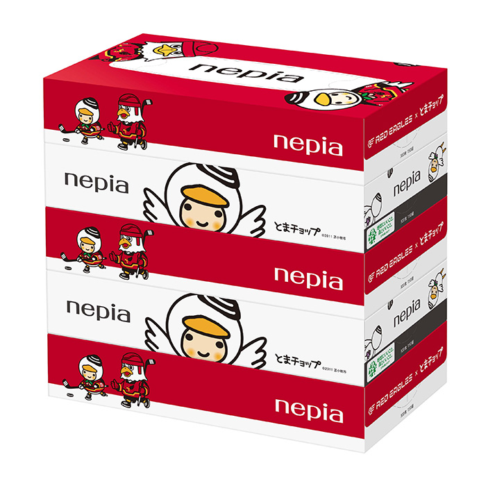 ネピア レッドイーグルス北海道×とまチョップコラボティシュ150組5コパック➁