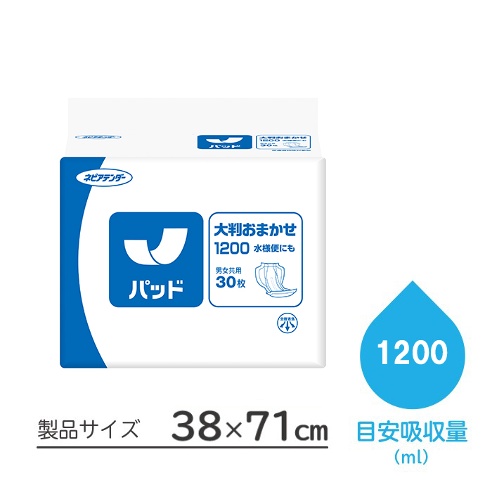 ネピアテンダー 大判おまかせ1200水様便にも 30枚 | nepia