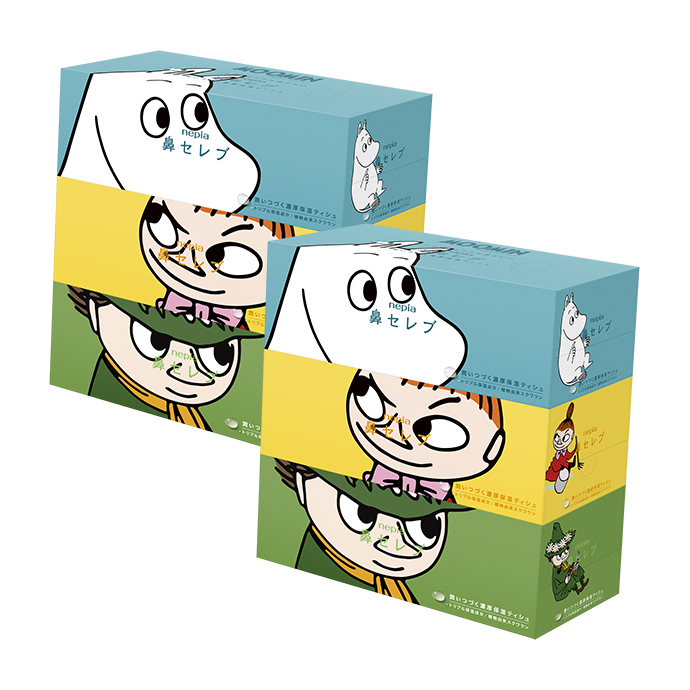 【社員販売】鼻セレブティシュ3個パックムーミンデザインBOX×2コ