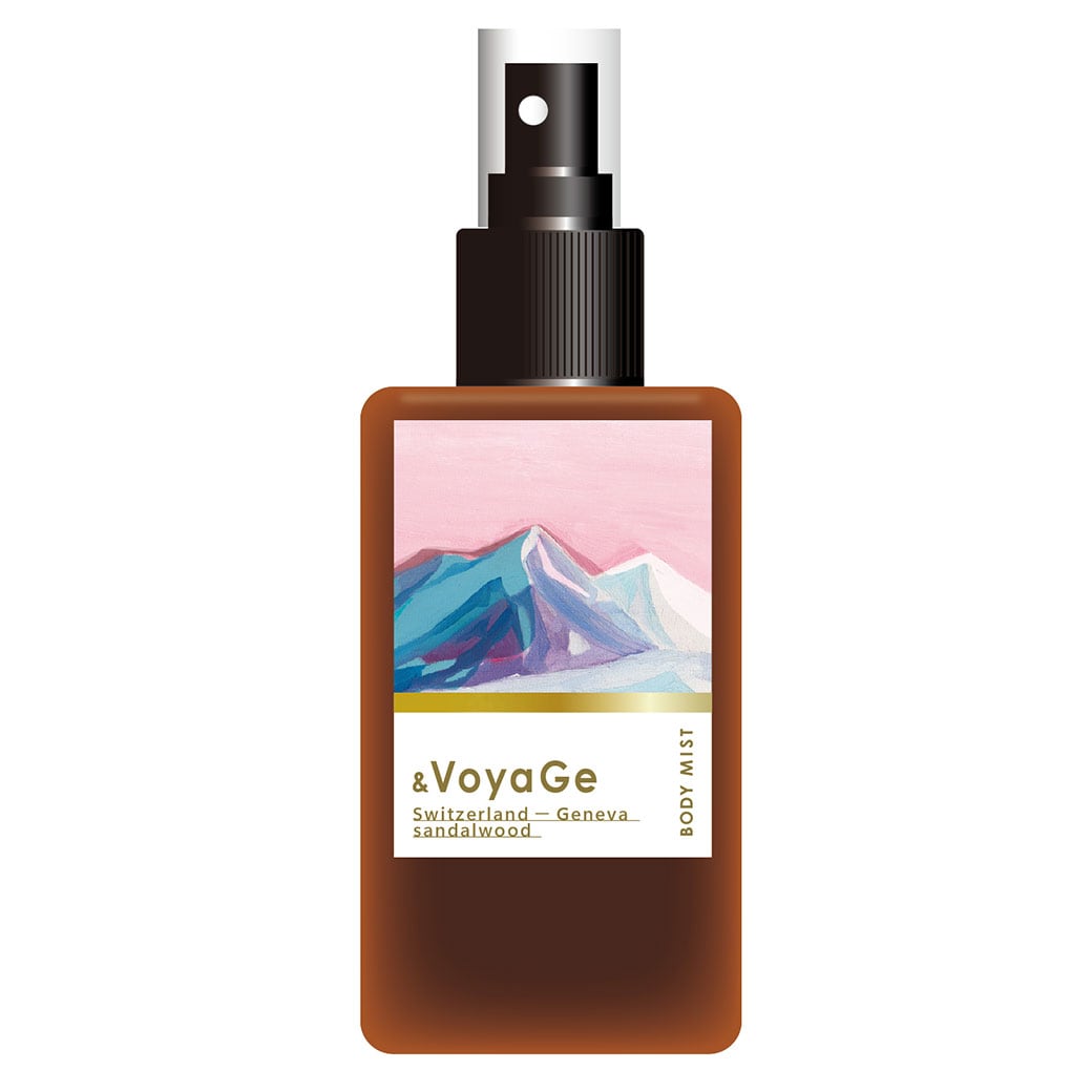 【mifull】&VoyaGe ボディミスト スイス｜サンダルウッドの香り CICA配合 保湿ミスト