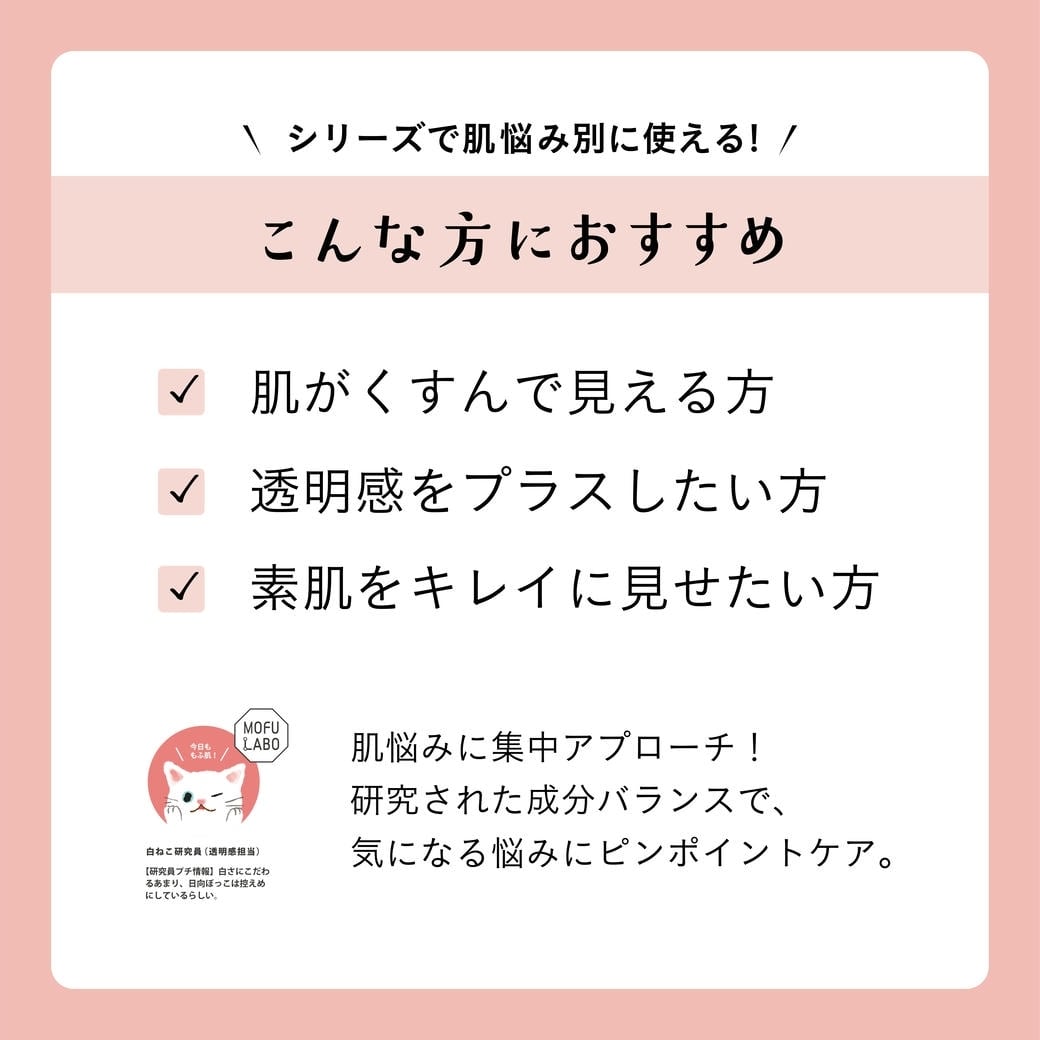 【mifull】もふ肌研究所 透明感シートマスク｜フェイスパック くすみケア ナイアシンアミド配合 1枚入