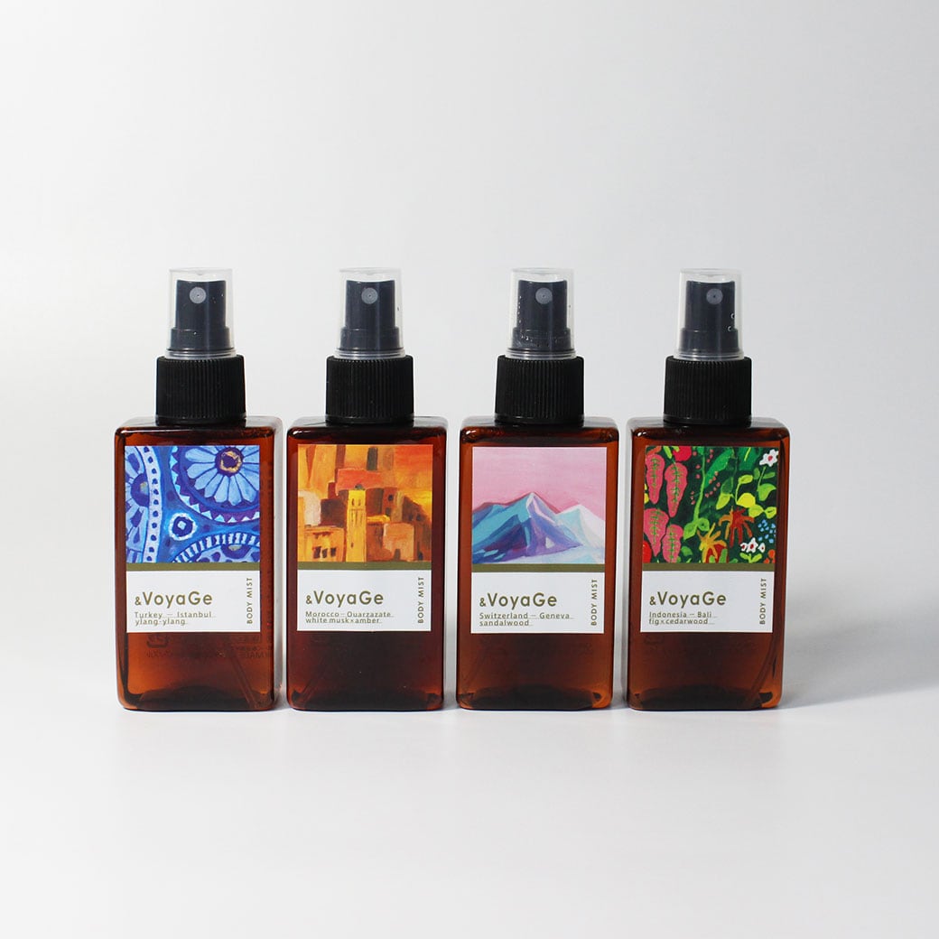 【mifull】&VoyaGe ボディミスト スイス｜サンダルウッドの香り CICA配合 保湿ミスト