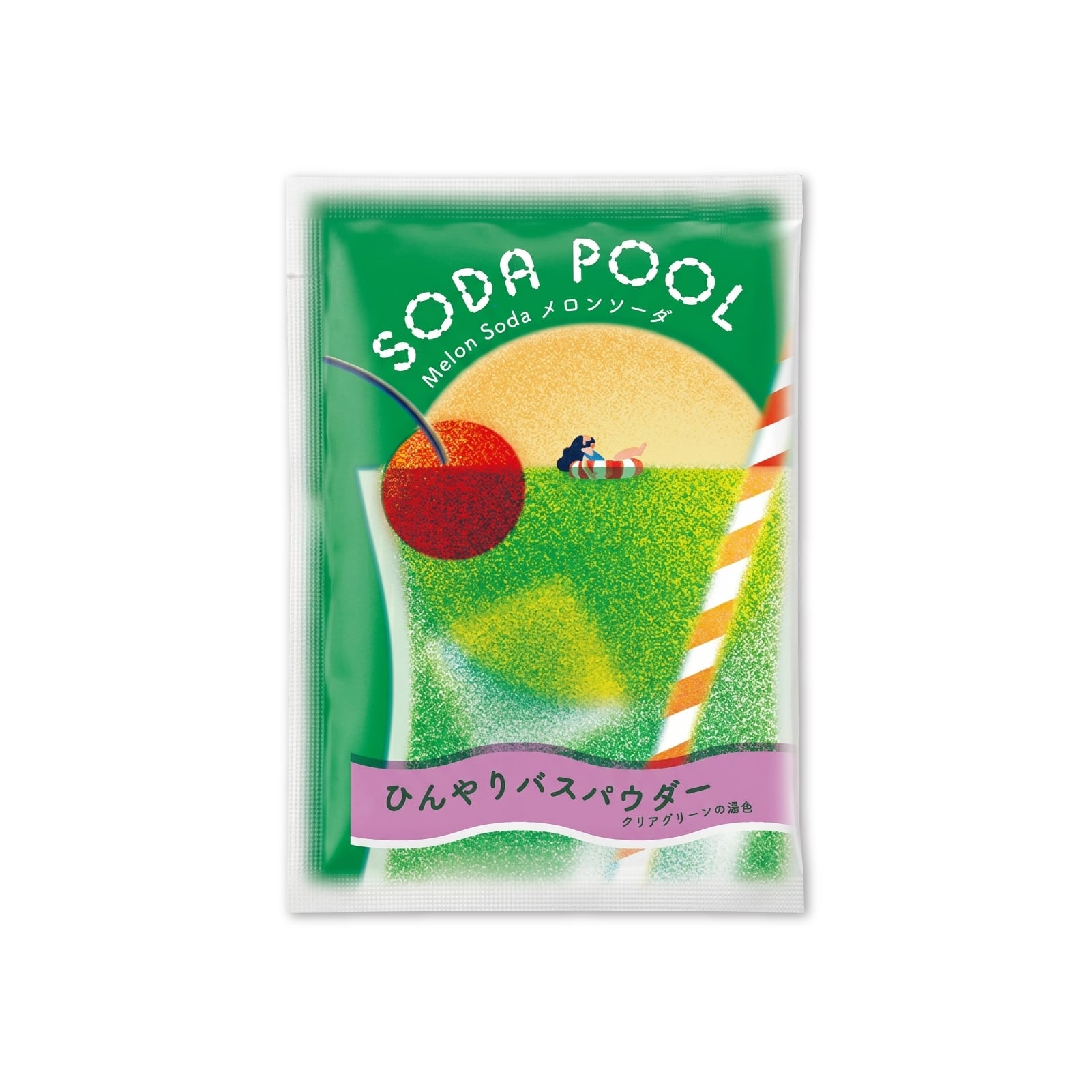 【mifull】夏色ドロップ SODA POOL ひんやりバスパウダー メロンソーダ｜入浴剤 リラックス クール