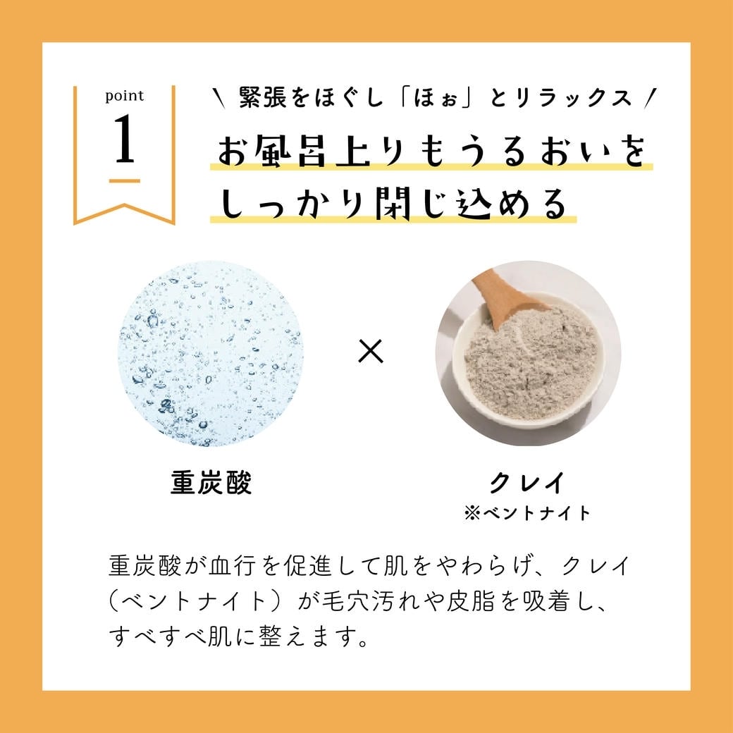 【mifull】ひといき湯 「ほぉ」汗かき温活にごり湯｜入浴剤 重炭酸 クレイ 保湿 酒粕エキス プチギフト