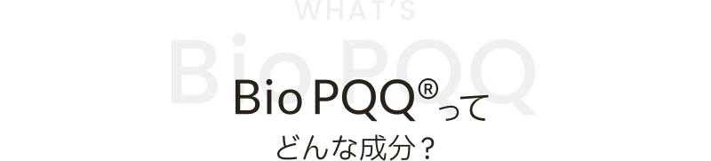 BioPQQってどんな成分？