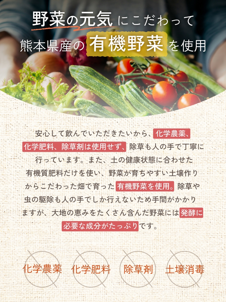 熊本県産の有機野菜を使用したKOUSO＋