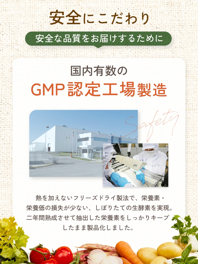 国内有数のGMP認定工場で製造したKOUSO＋