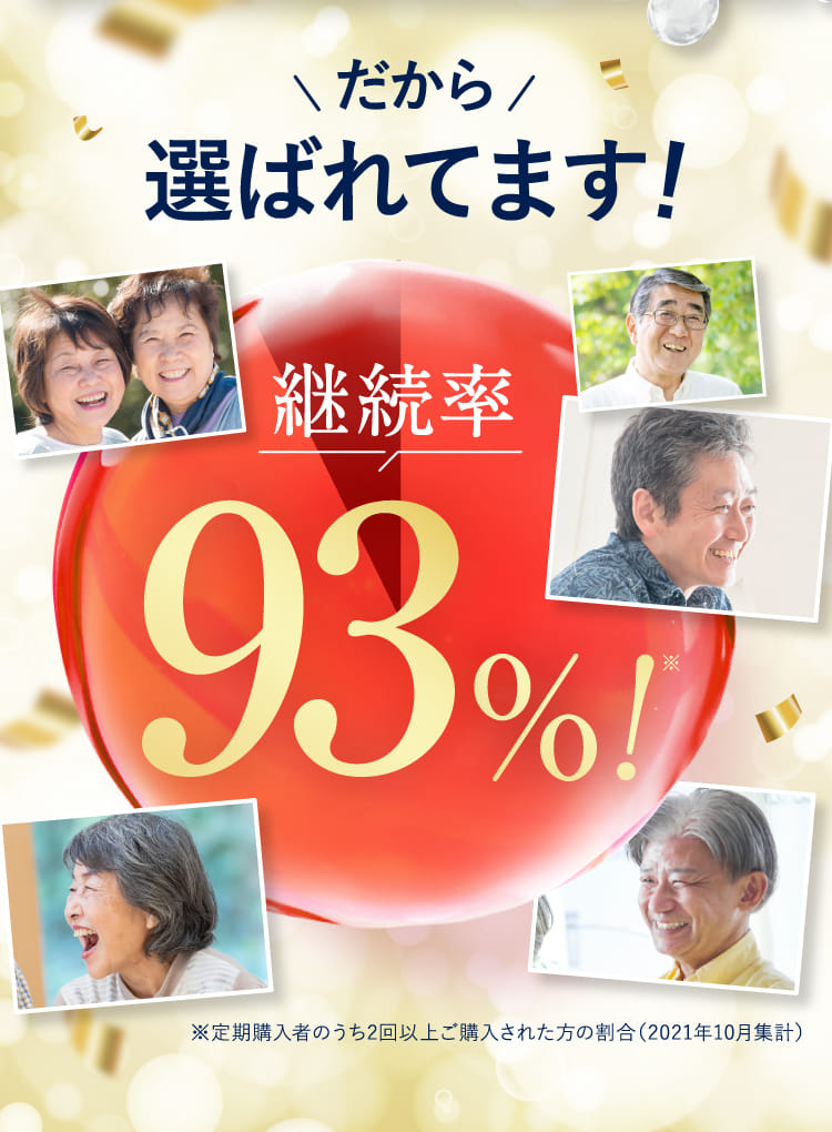 だから選ばれてます！継続率93％！