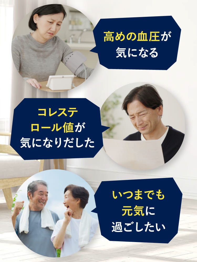 高めの血圧が気になる コレステロール値が気になりだした いつまでも元気に過ごしたい