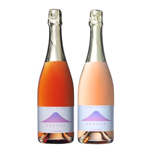 ＜2本セット＞【国産＆国際：1本ずつ】SAKUYA SPARKLING ROSE