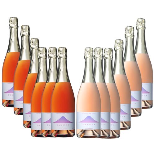 ＜12本セット＞【国産＆国際：6本ずつ】SAKUYA SPARKLING ROSE