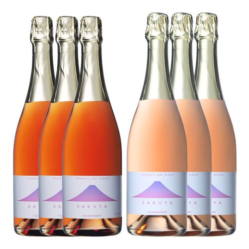 ＜6本セット＞【国産＆国際：3本ずつ】SAKUYA SPARKLING ROSE