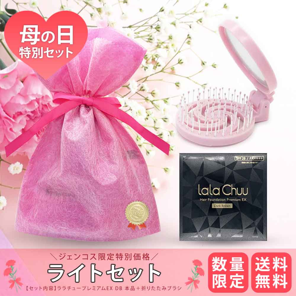 【母の日特別セット】気軽に贈れる ビューティーライトセット（ヘアファンデーション本品・折りたたみブラシ）【なくなり次第終了】