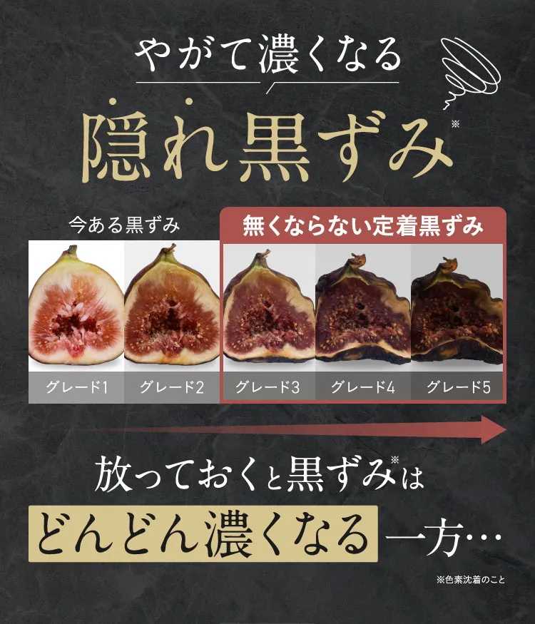 やがて濃くなる隠れ黒ずみ