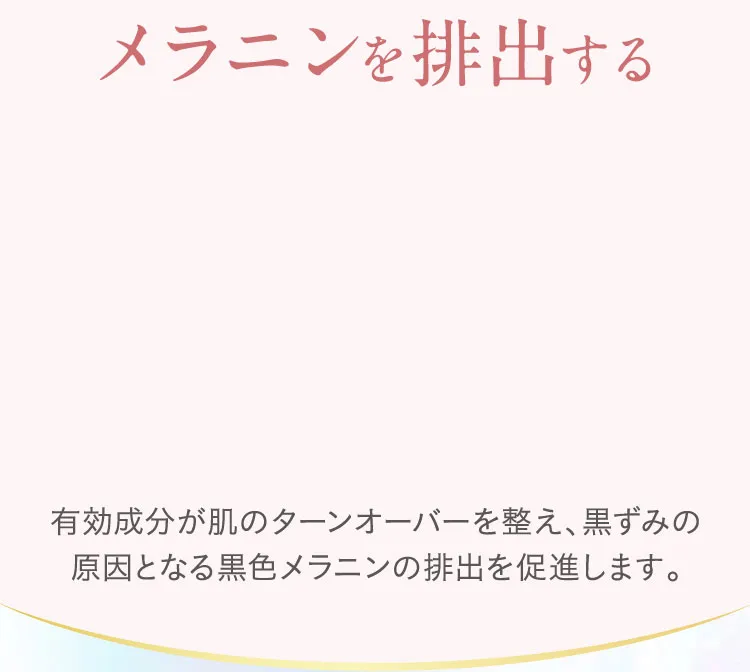 メラニンを排出する