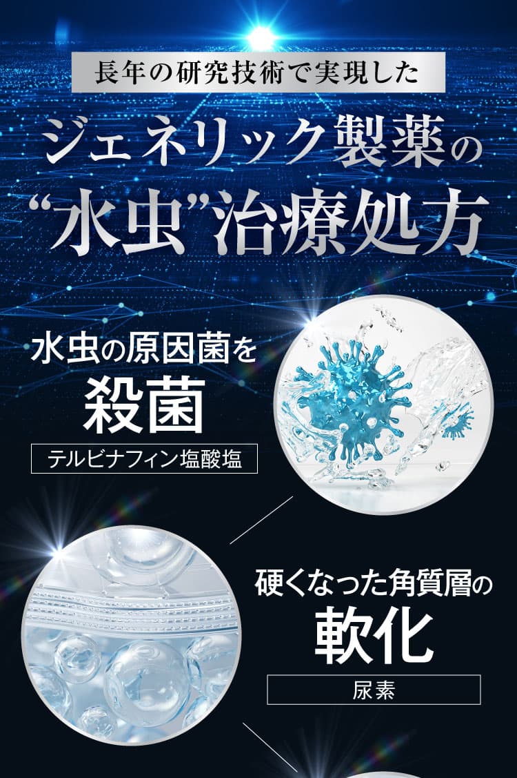 ジェネリック製薬の水虫治療処方｜カカるるん