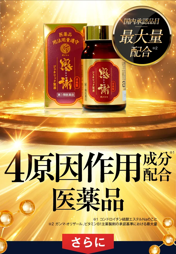軟骨修復成分配合の医薬品