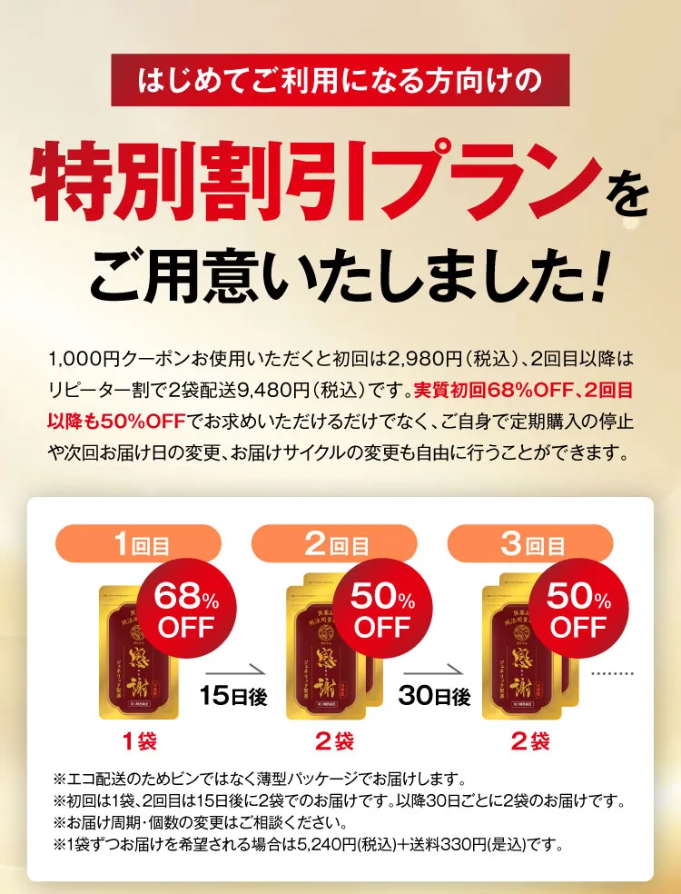 特別割引プランをご用意いたしました！