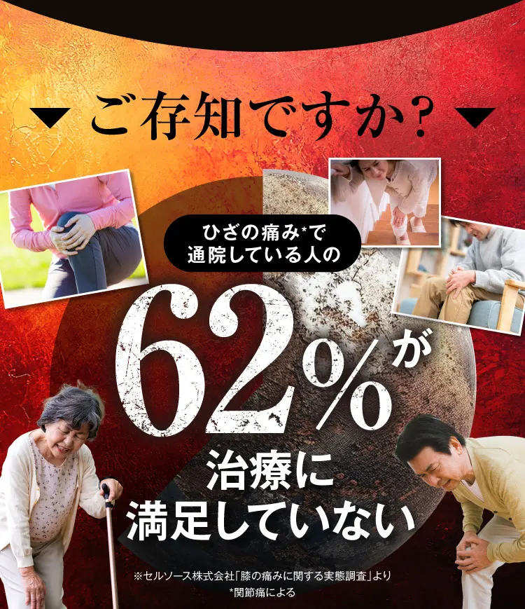 92%がひざ痛経験者