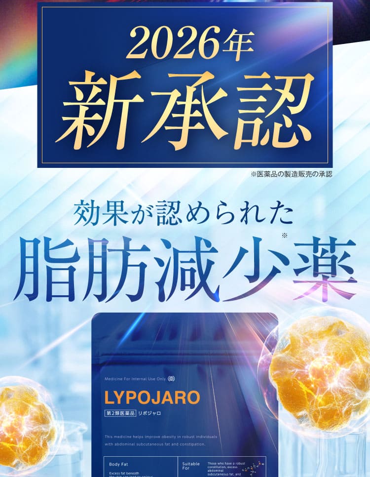 2026年新承認 脂肪減少薬 リポジャロ