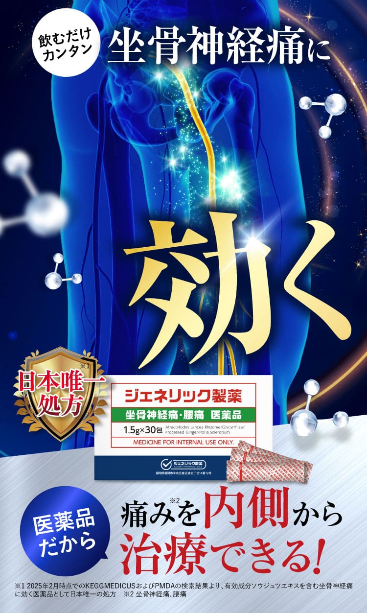 坐骨神経痛にズバッと効く｜ザコツフェリン