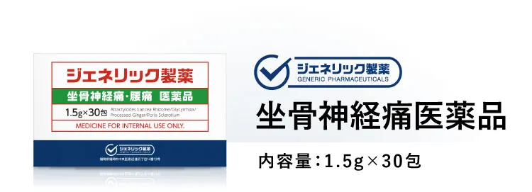 ジェネリック製薬坐骨神経痛医薬品