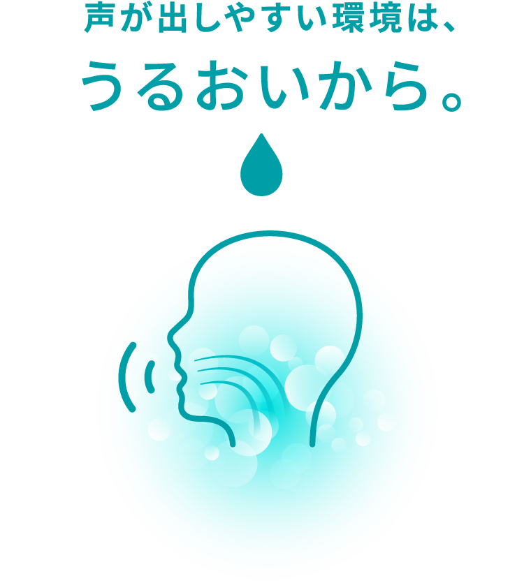 声が出しやすい環境は、うるおいから。