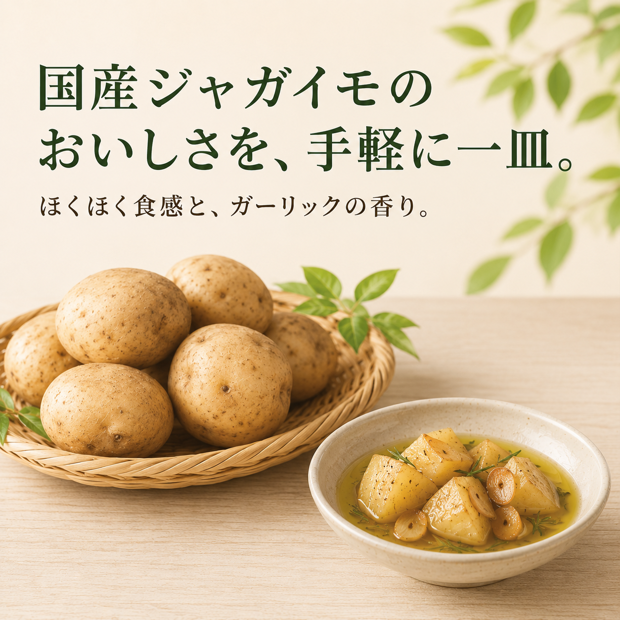 国産ジャガイモとニンニクのアヒージョ セット数: 単品