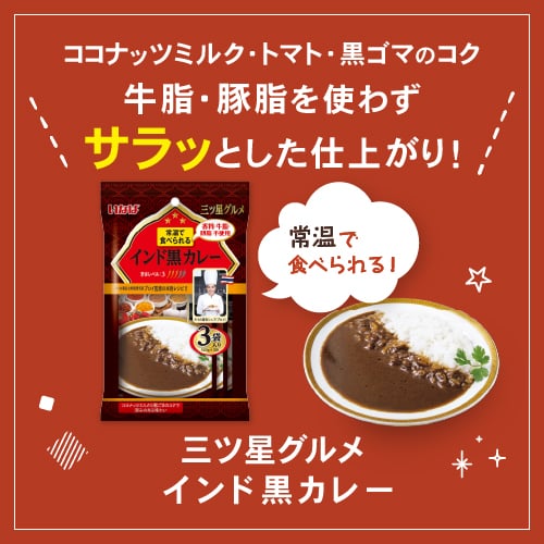 三ツ星グルメ インド黒カレー  150g×3袋 セット数: 単品