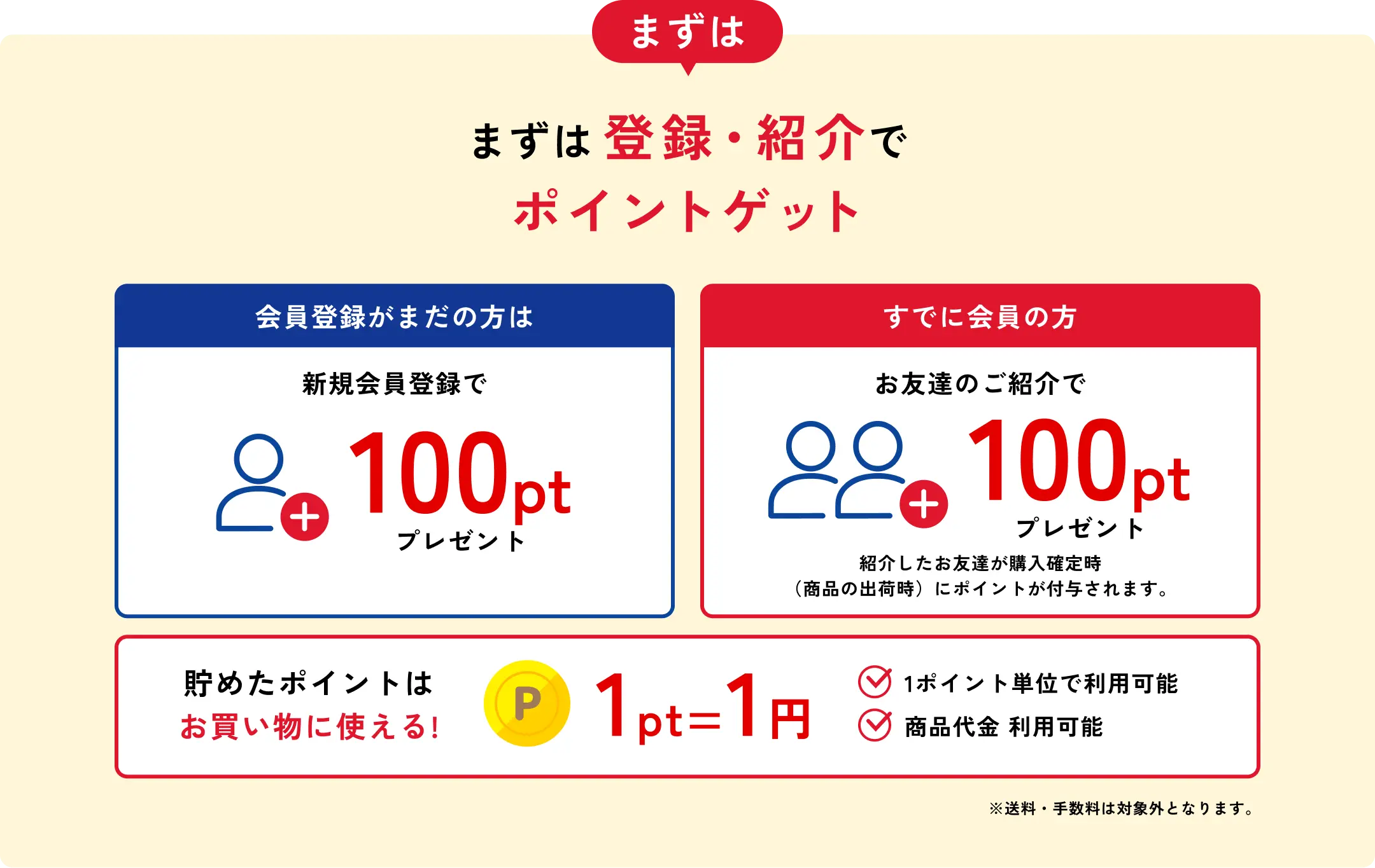 まずは登録・紹介でポイントゲット