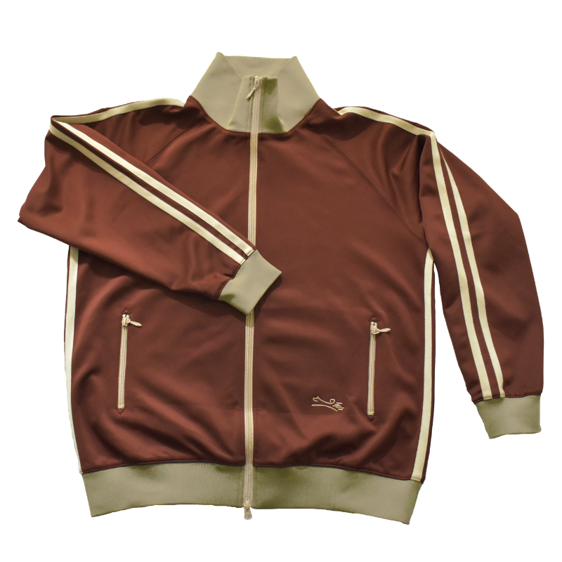 [WON]トラックジャケット/ブラウン×ベージュ サイズ(M,L,O): M