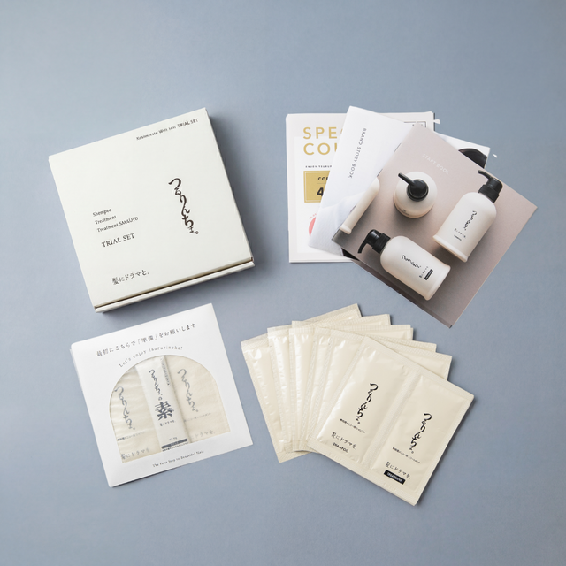 つるりんちょ。トライアルセット（リセットケア＋シャンプー＋２種類のトリートメント）（約12回分）