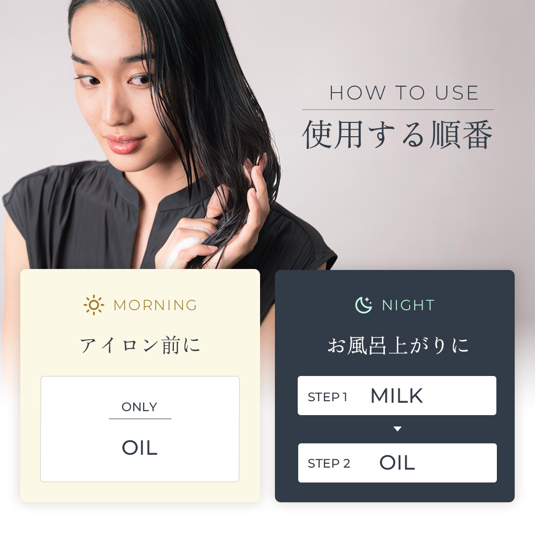 NEW】いるかのせなか。トライアルセット（オイル＆CMCミルク） | 髪に