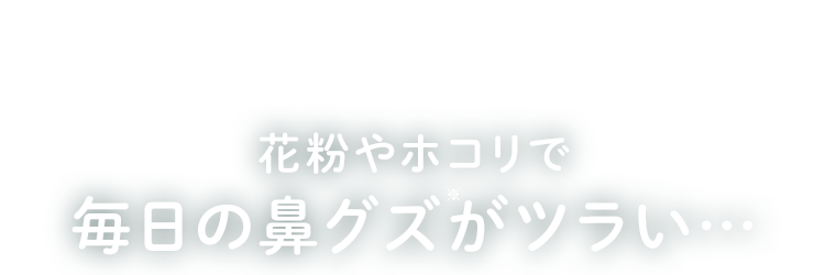 花粉やホコリで毎日の鼻グズがツライ…