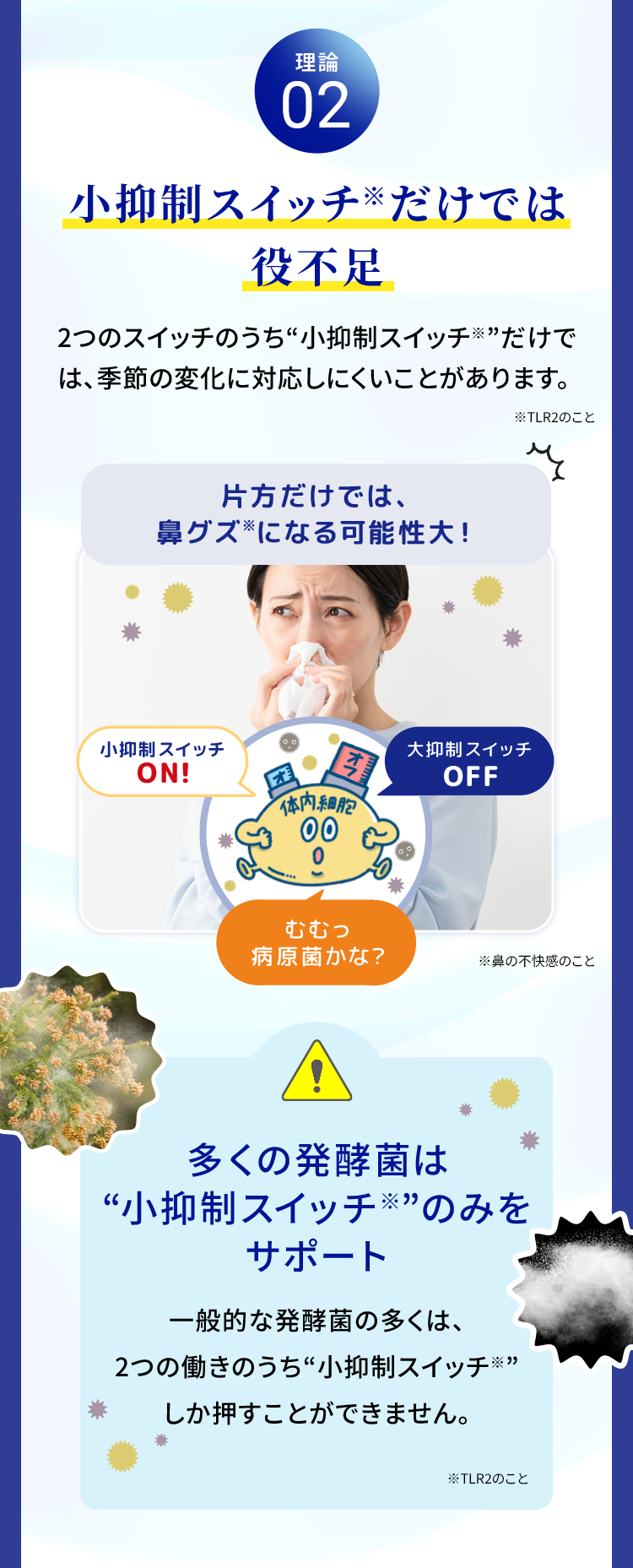 理論 02 小抑制スイッチ※だけでは役不足