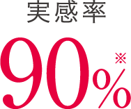 実感率90%
