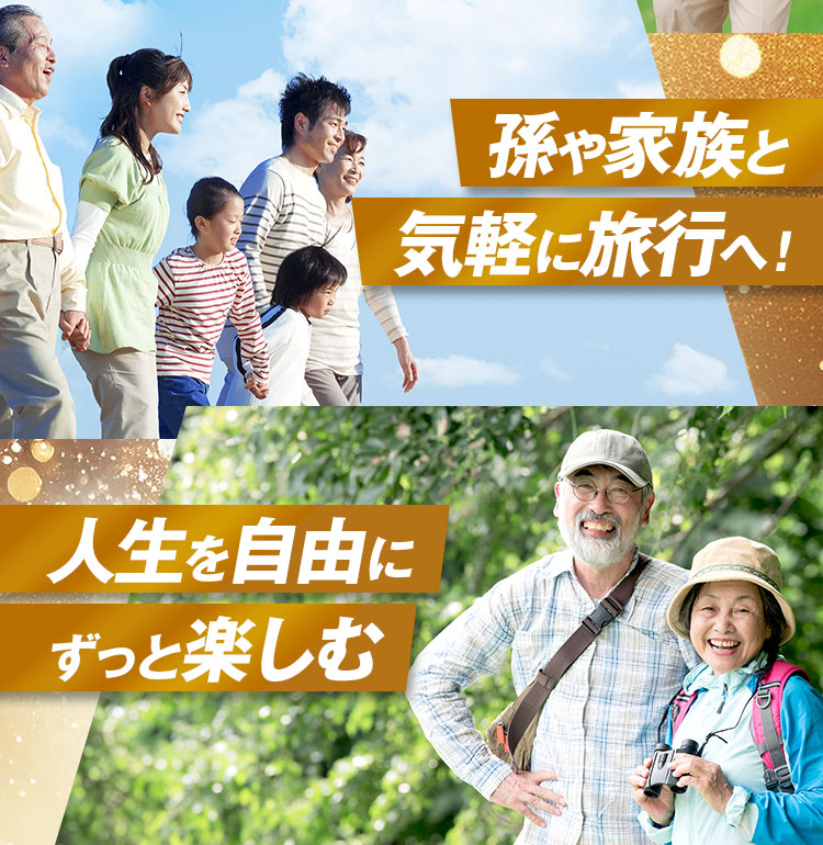 孫や家族と気軽に旅行へ!