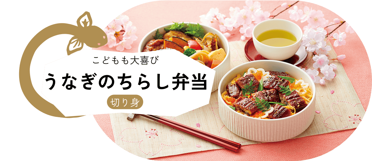 こどもも大喜び うなぎのちらし弁当【切り身】【きざみ】