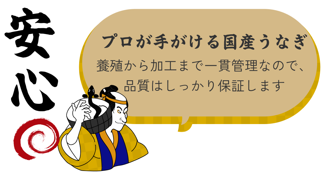 【安心】プロが手がける国産うなぎ 養殖から加工まで一貫管理なので、品質はしっかり保証します