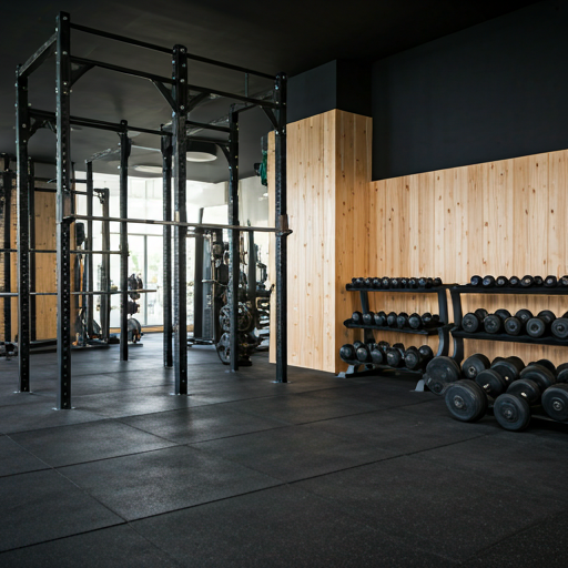 モダンなジムの内観