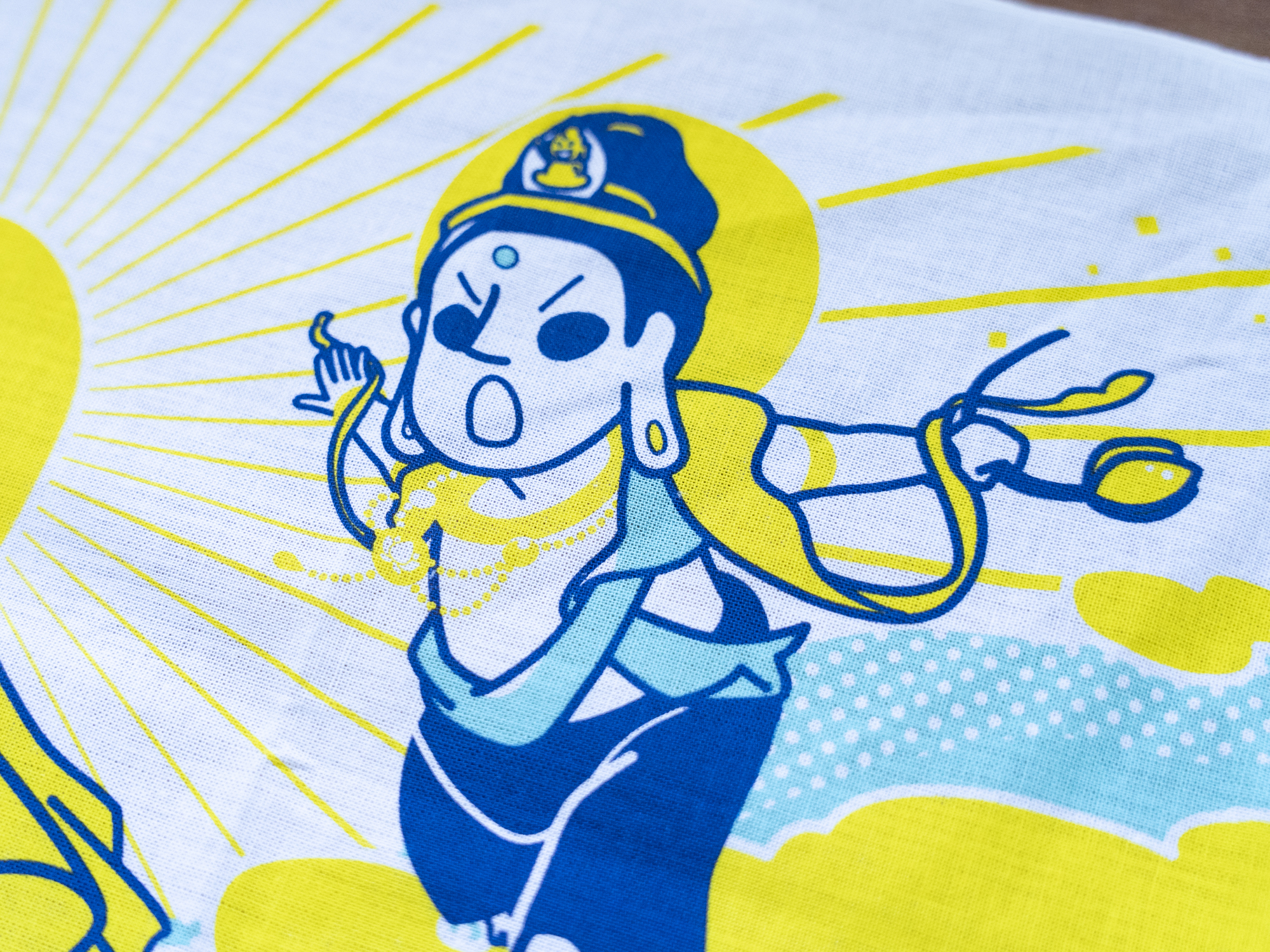 『阿弥陀三尊来迎図』　手ぬぐい