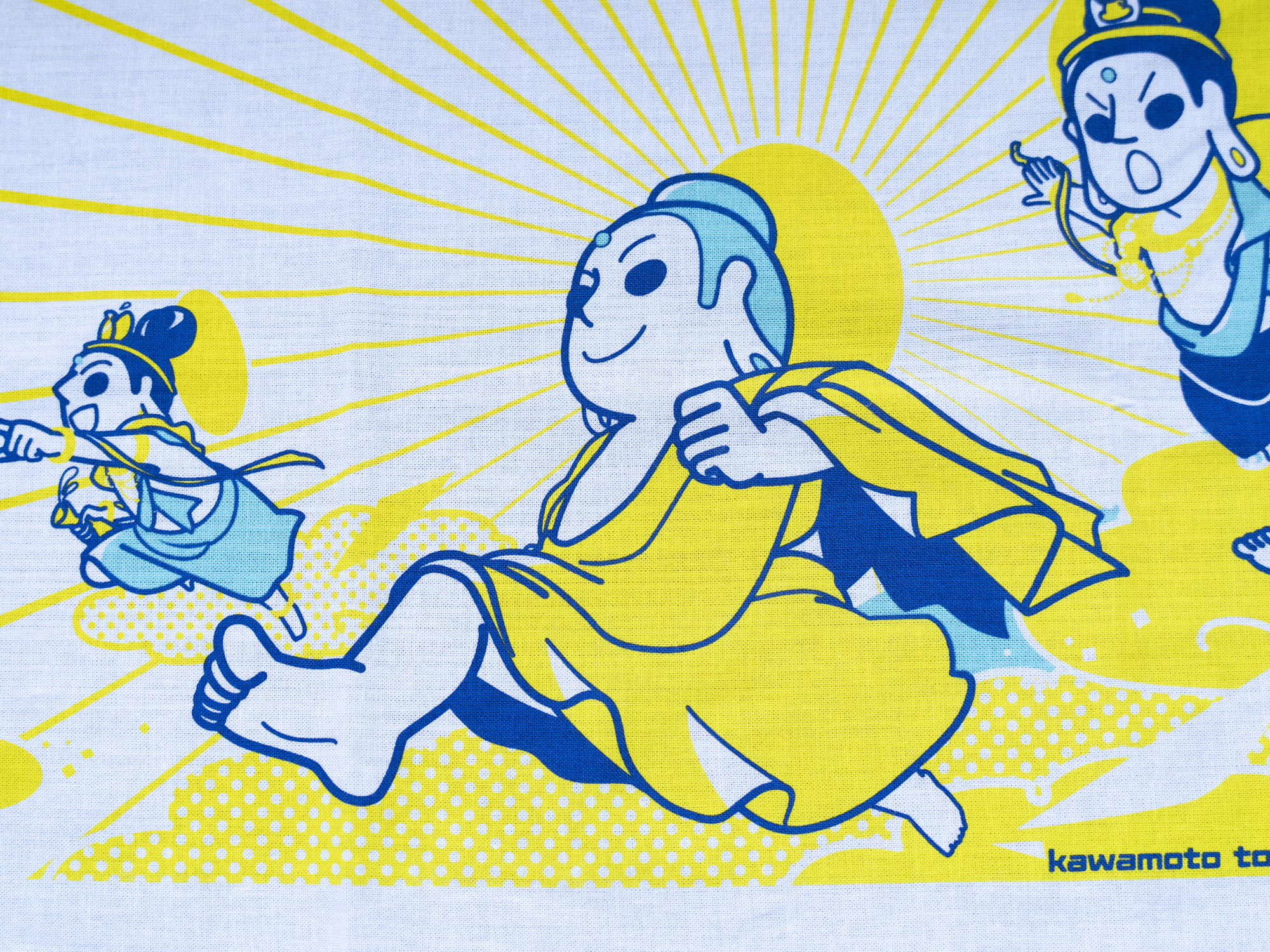 『阿弥陀三尊来迎図』　手ぬぐい