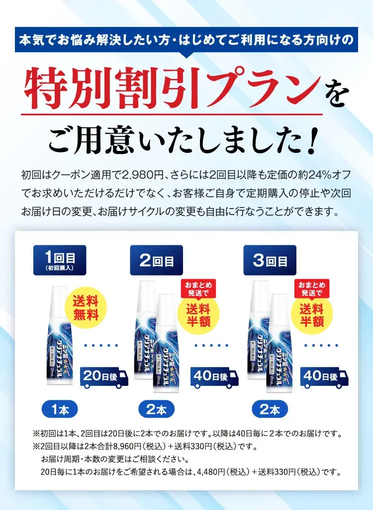 特別割引プランをご用意いたしました