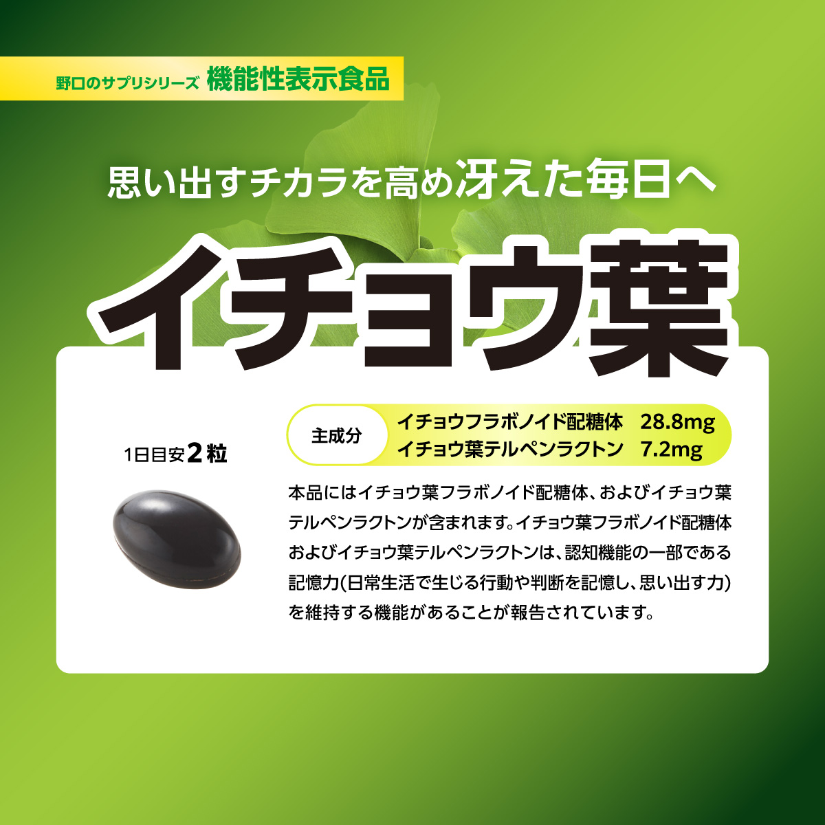 イチョウ葉（機能性表示食品）