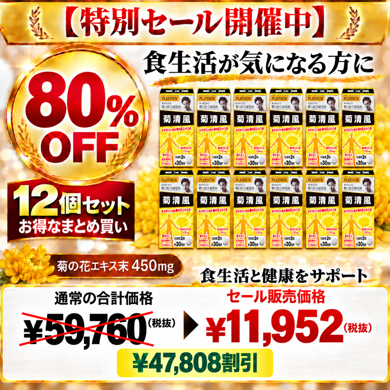 【12個セット】菊清風